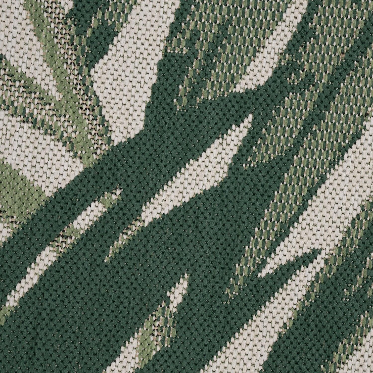 Tropical Outdoor Rug Ostende Palm Trees - Green Beige - Image 4