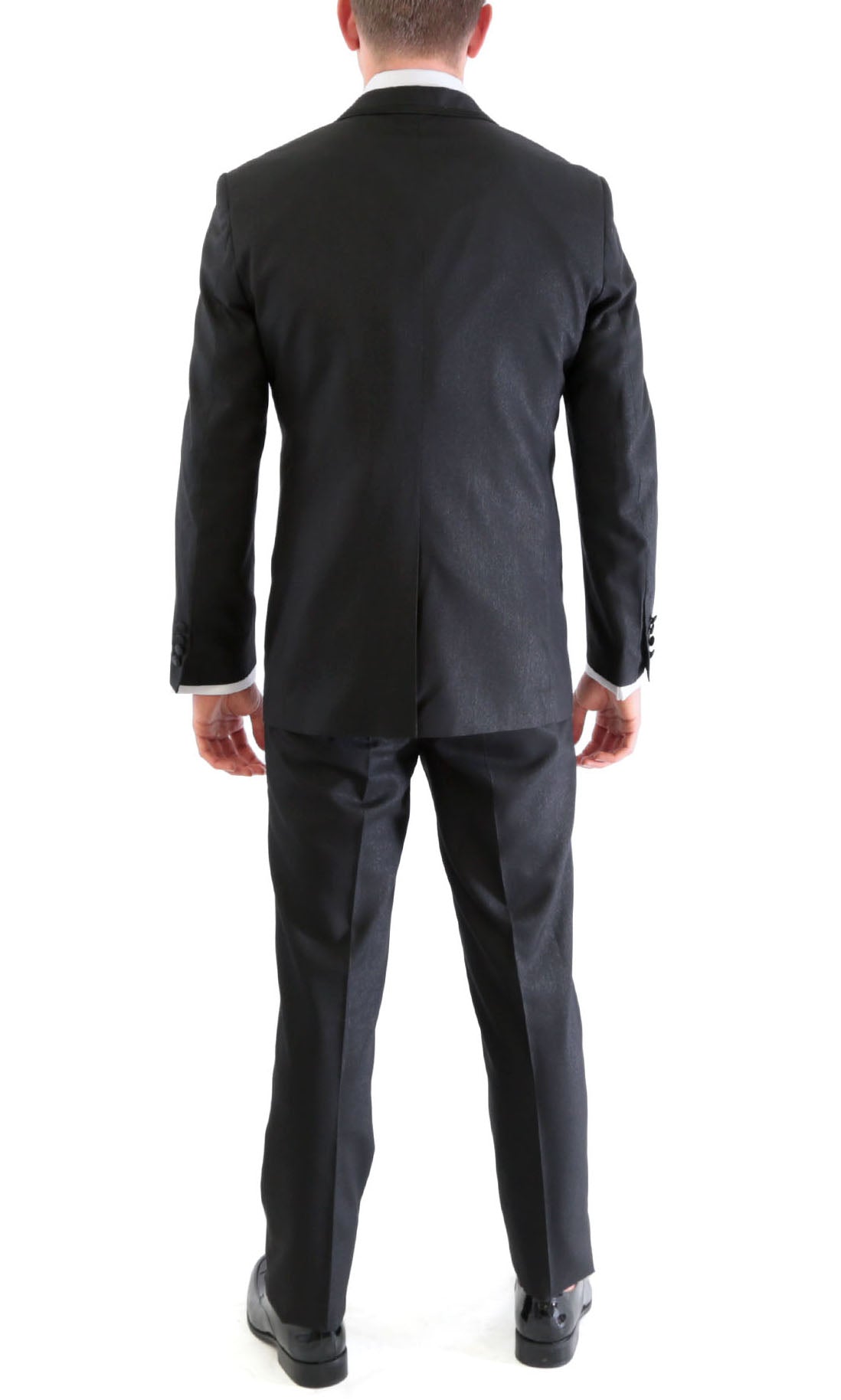 TX100 Men's Premium Black Slim Fit 2 pc Tuxedo - Image 4