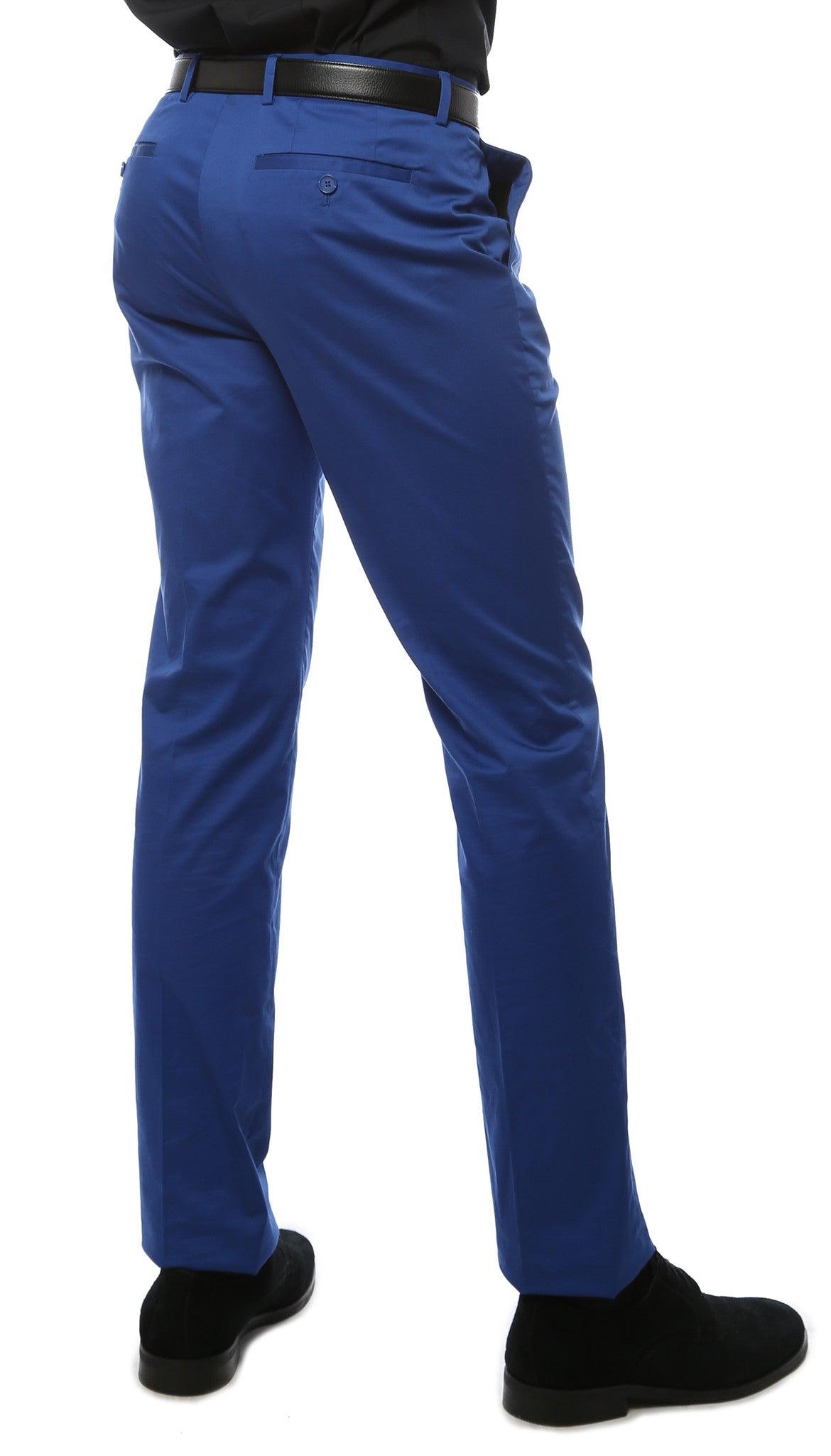 Zonettie Kilo Royal Blue Straight Leg Chino Pants - Image 2