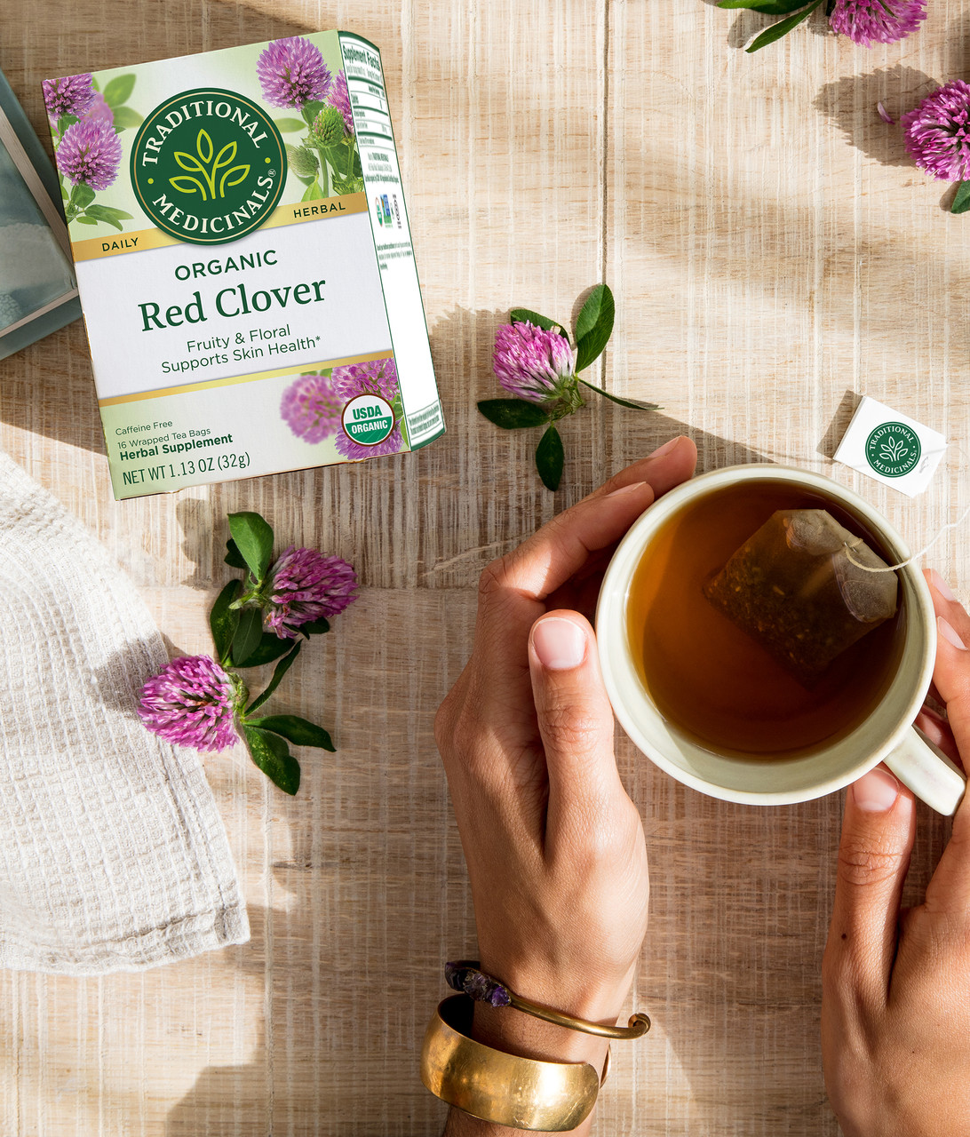 Traditional Medicinals Organic Red Clover Herbal tea 16 Tea Bags (Pack of 6 Boxes) - Image 5