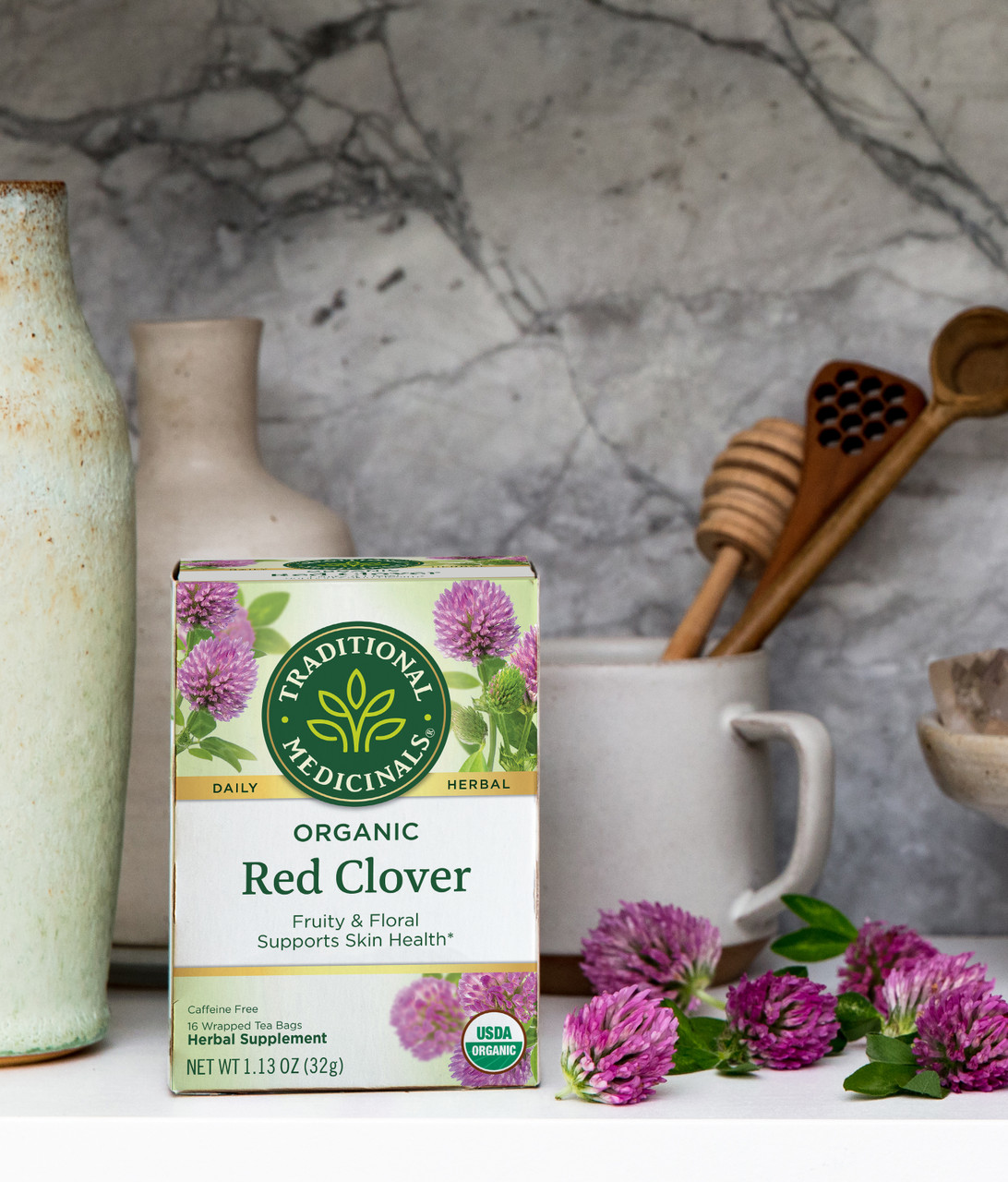 Traditional Medicinals Organic Red Clover Herbal tea 16 Tea Bags (Pack of 6 Boxes) - Image 8