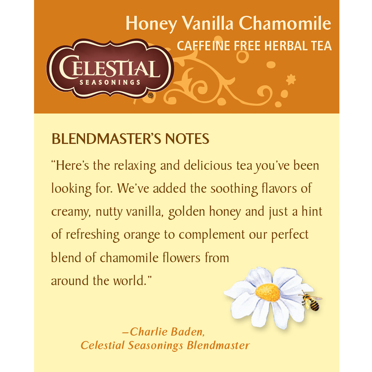 Celestial Seasonings Honey Vanilla Chamomile Herbal Tea 20 Tea Bags (Pack of 6 Boxes) - Image 5