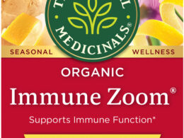 Organic Immune Zoom Caffeine Free Lemon Ginger Tea 16 Tea Bags (Pack of 6 Boxes)