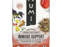 Numi Organic Caffeine Free Immune Support Herbal Tea 16 Tea Bags (Pack of 6 Boxes)
