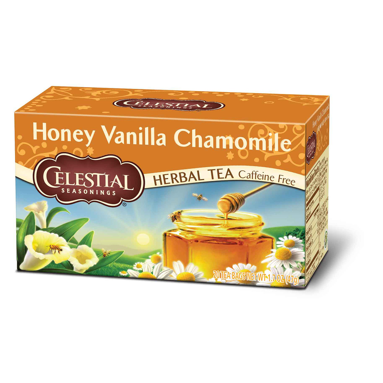 Celestial Seasonings Honey Vanilla Chamomile Herbal Tea 20 Tea Bags (Pack of 6 Boxes) - Image 2