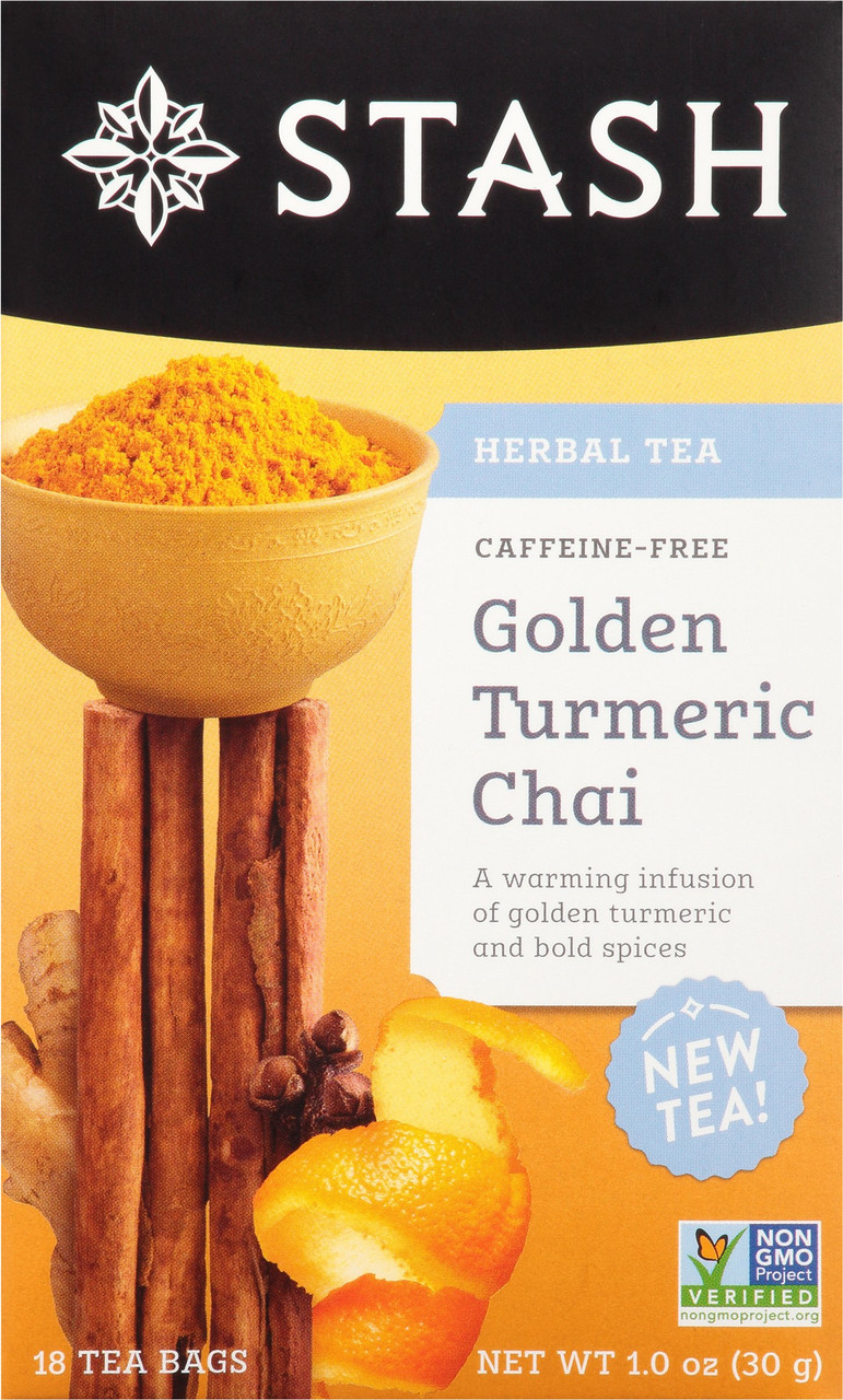 Stash Golden turmeric Chai Tea 18 Tea bags (Pack of 6 Boxes) - Image 2