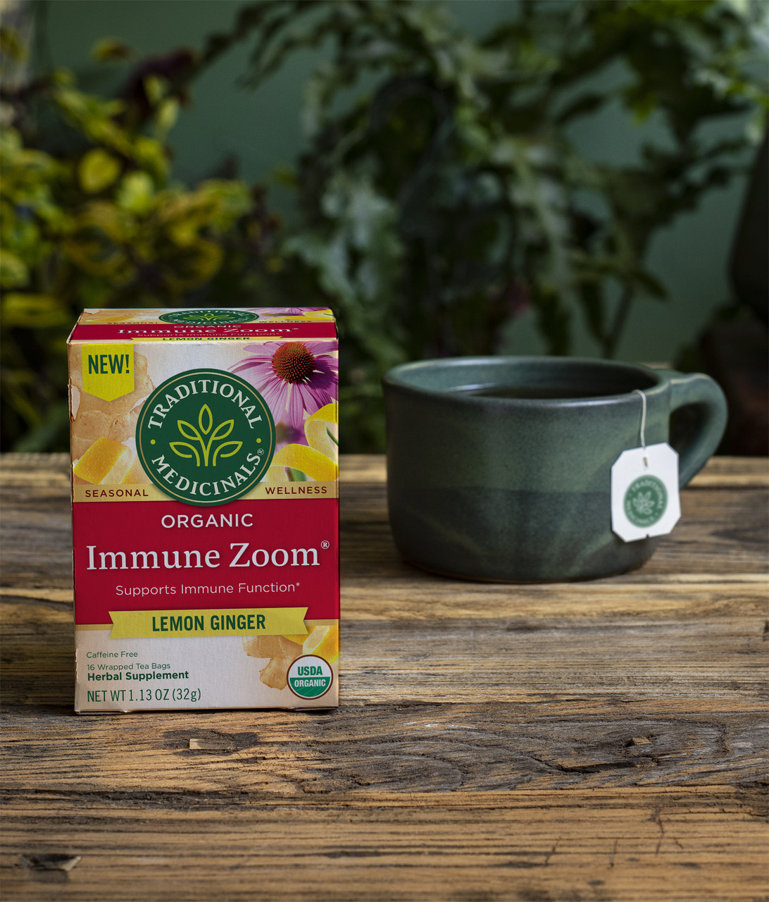 Organic Immune Zoom Caffeine Free Lemon Ginger Tea 16 Tea Bags (Pack of 6 Boxes) - Image 5