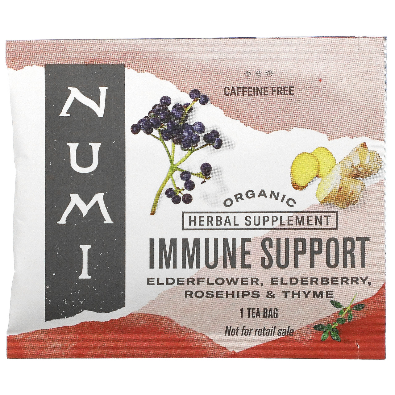 Numi Organic Caffeine Free Immune Support Herbal Tea 16 Tea Bags (Pack of 6 Boxes) - Image 3