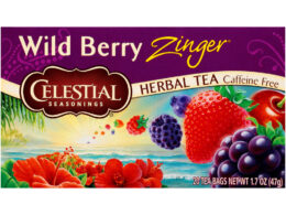 Celestial Seasonings Wild Berry Zinger Herbal Tea 20 Tea Bags (Pack of 6 Boxes)