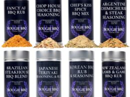 Global Gourmet Bougie BBQ Seasonings | Set of 8 XL Tins