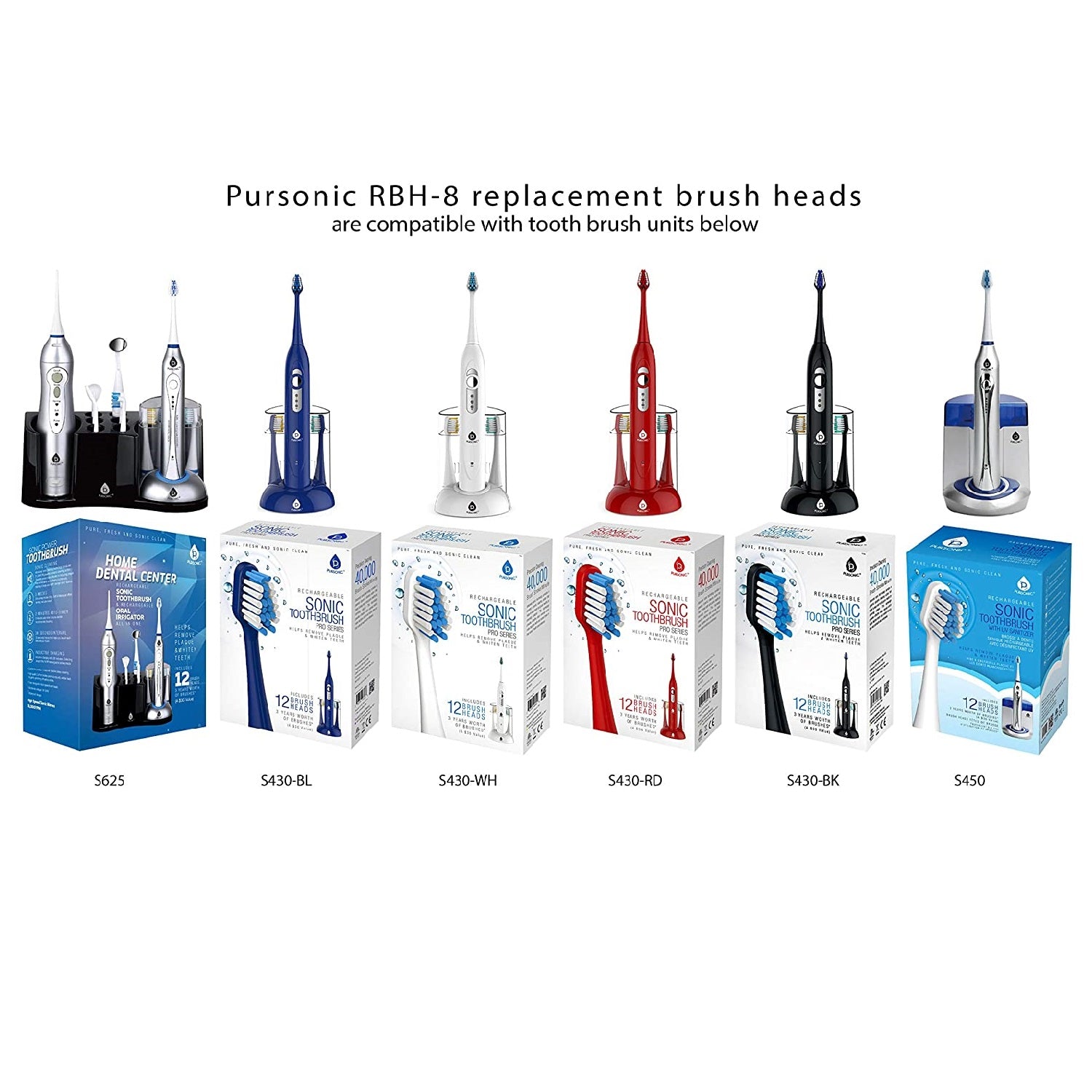 8 Pack Brush Heads Replacement (S400/S420/S430/S450/S620/S625) - Image 4