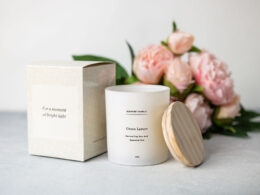 Green Lemon Scented candle - Big Glass Jar