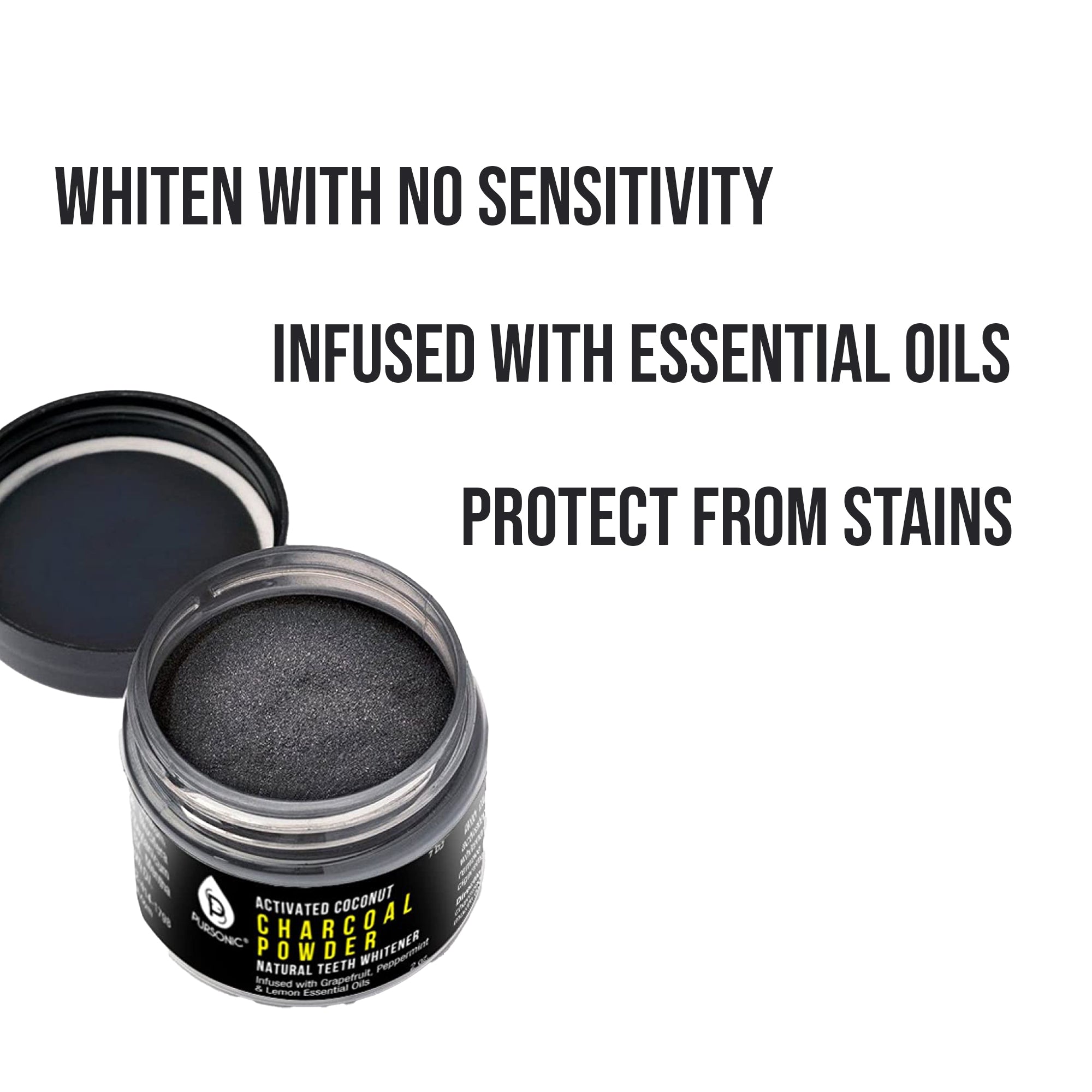 Pursonic Oral Care Power Bundle: USB Rechargeable Water Flosser, Electric Toothbrush, and Charcoal Teeth Whitener - Image 2