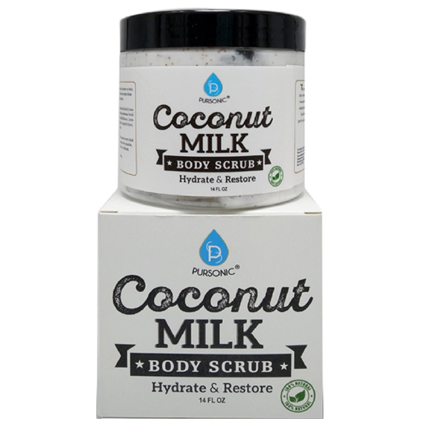 100% Natural Coconut Milk Body Scrub 14oz - Image 2