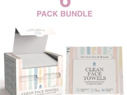 Clean Facial Towels – Six Pack Bundle | Eco-Friendly, Extra-Large, 100% Plant-Based Towels