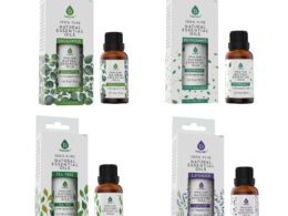 Pursonic 4-Pack Pure & Natural Essential Oils Collection – Eucalyptus, Lavender, Tea Tree, and Peppermint