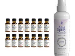 Pursonic Lavender & Sea Salt Mist Spray + 14-Pack Essential Oil Gift Set for Aromatherapy & Wellness