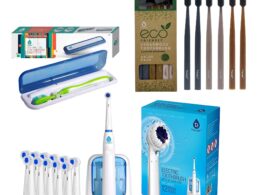 Family Dental Care Bundle: Pursonic RET200 Oscillating Electric Rechargeable Toothbrush, Eco-Friendly Cedarwood Toothbrushes (6 Pack), Portable UV Toothbrush Sanitizer