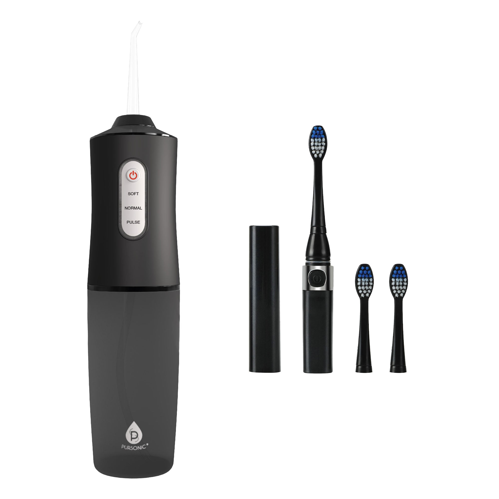 Pursonic Water Flosser & Portable Sonic Toothbrush Oral Care Bundle – Complete On-the-Go Dental Hygiene Kit - Image 4