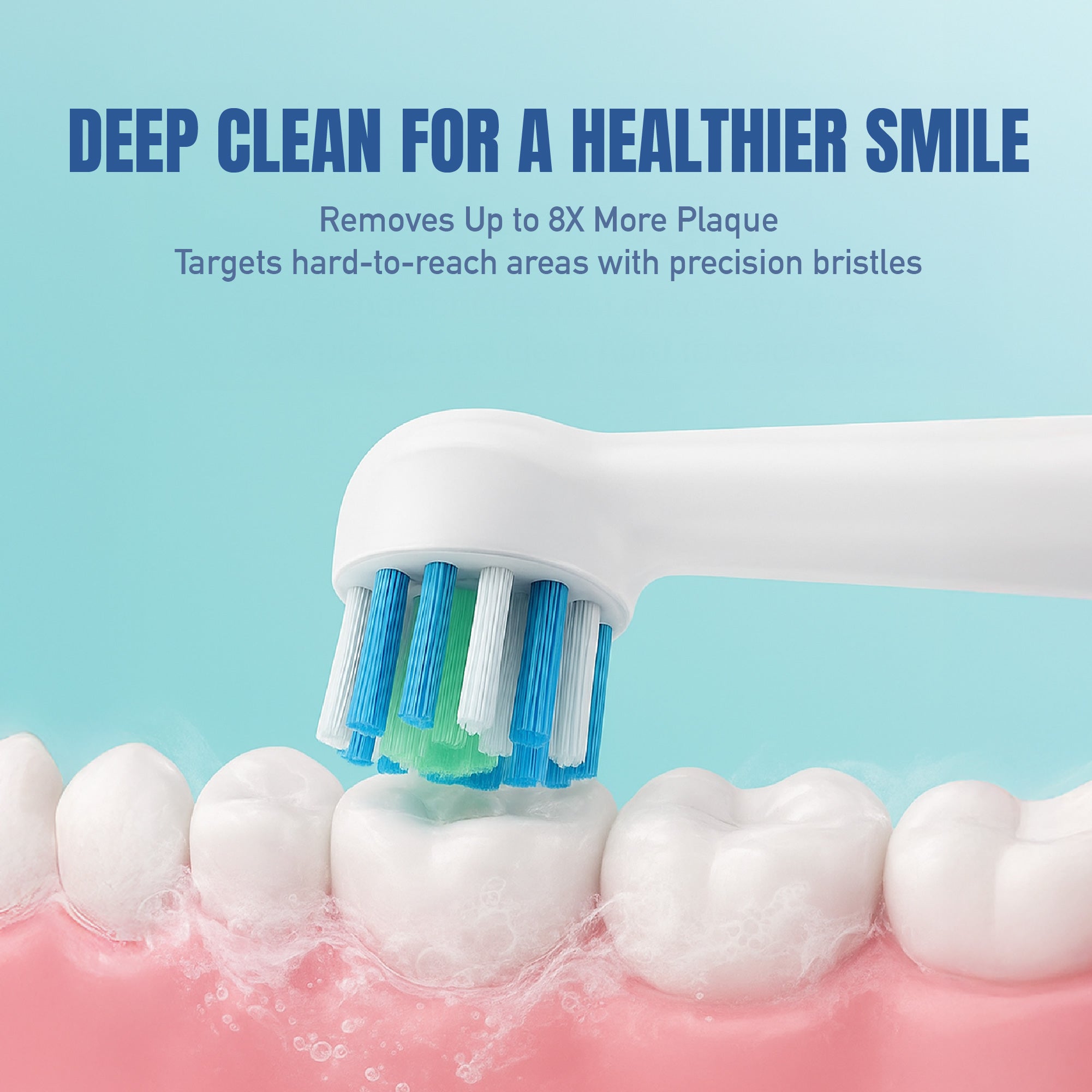 8-Pack Replacement Brush Heads Compatible with Oral-B iO Series 2–10 - Image 2