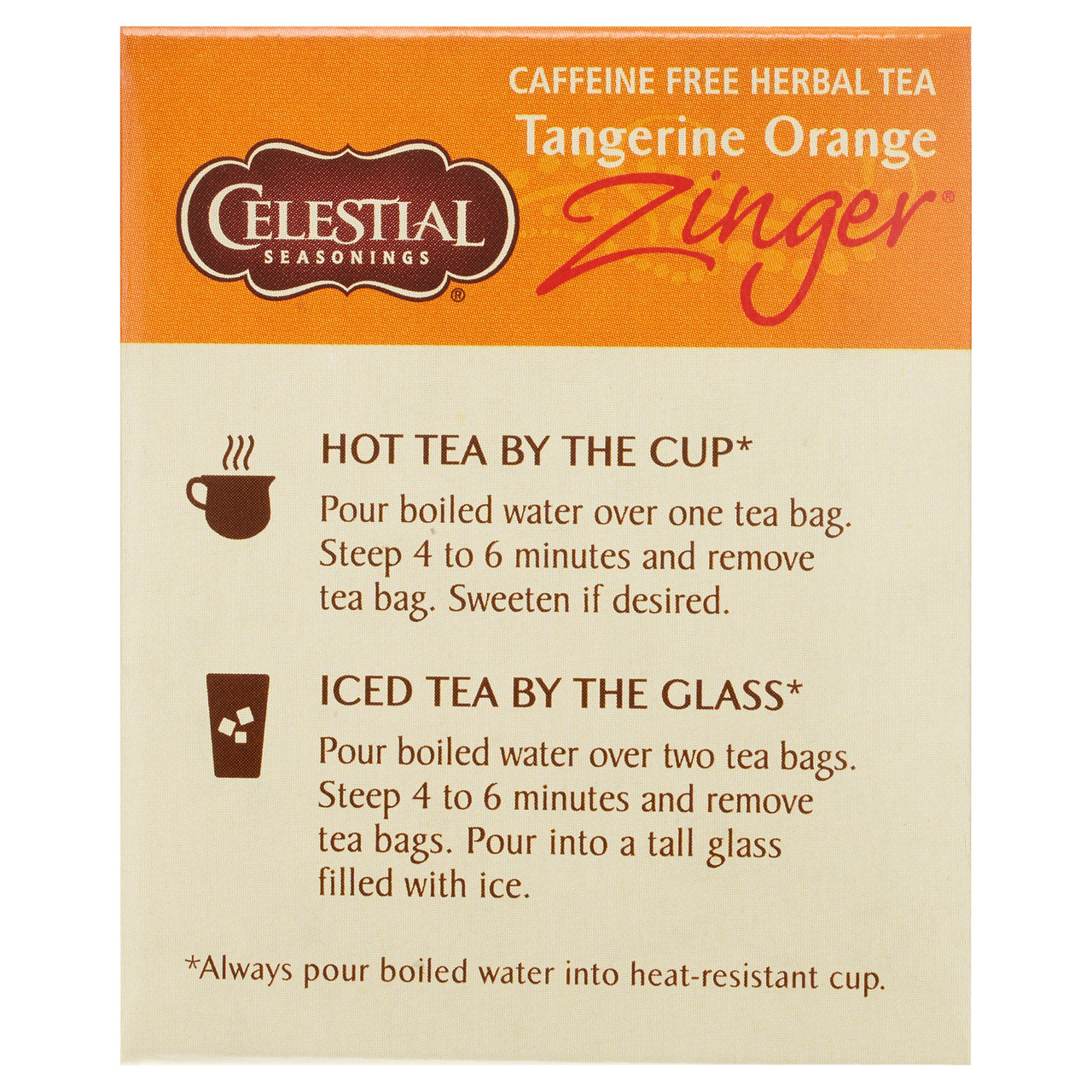 Celestial Seasonings Tangerine Orange Zinger Herbal tea 20 Tea Bags (Pack of 6 Boxes) - Image 8