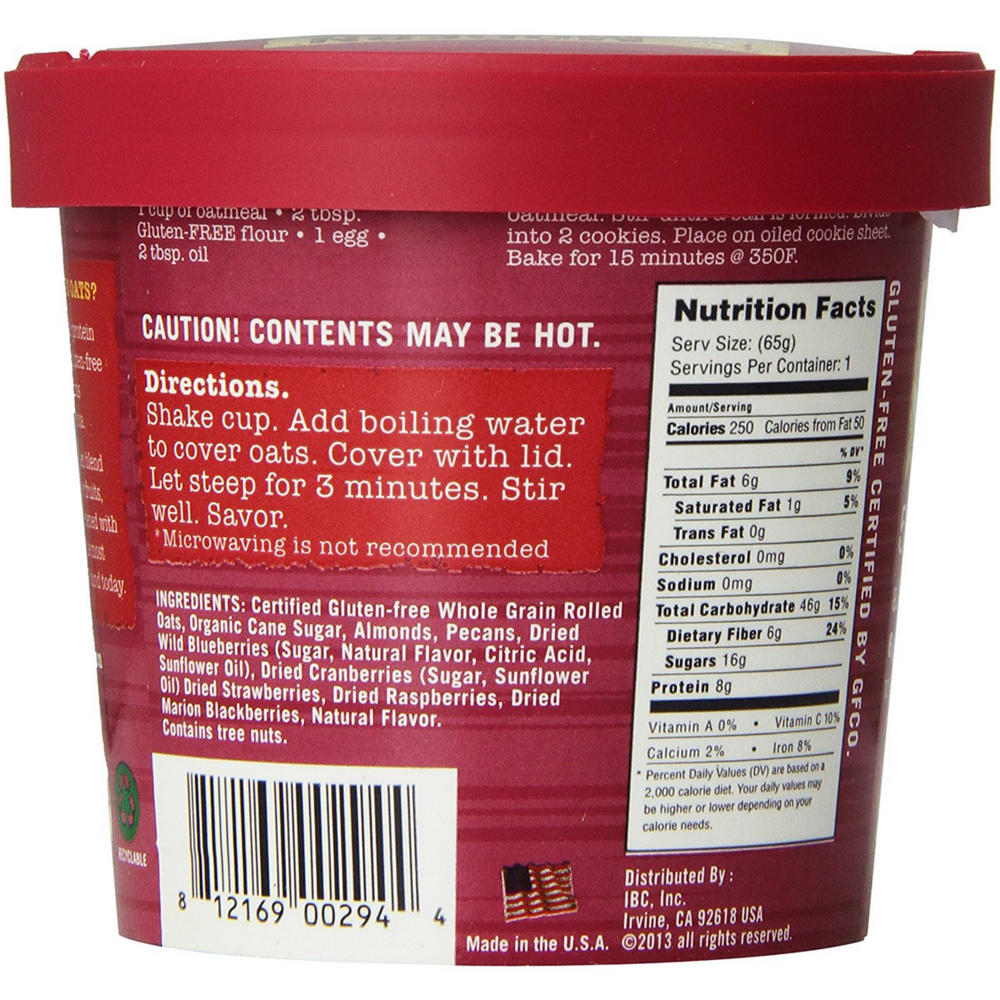 Modern oats 5 Berry Oatmeal (6x2.3 OZ) - Image 2