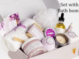 Bath Bomb and Shower Steamer Lizush All Natural Lavender Gift Box with - bath & body products