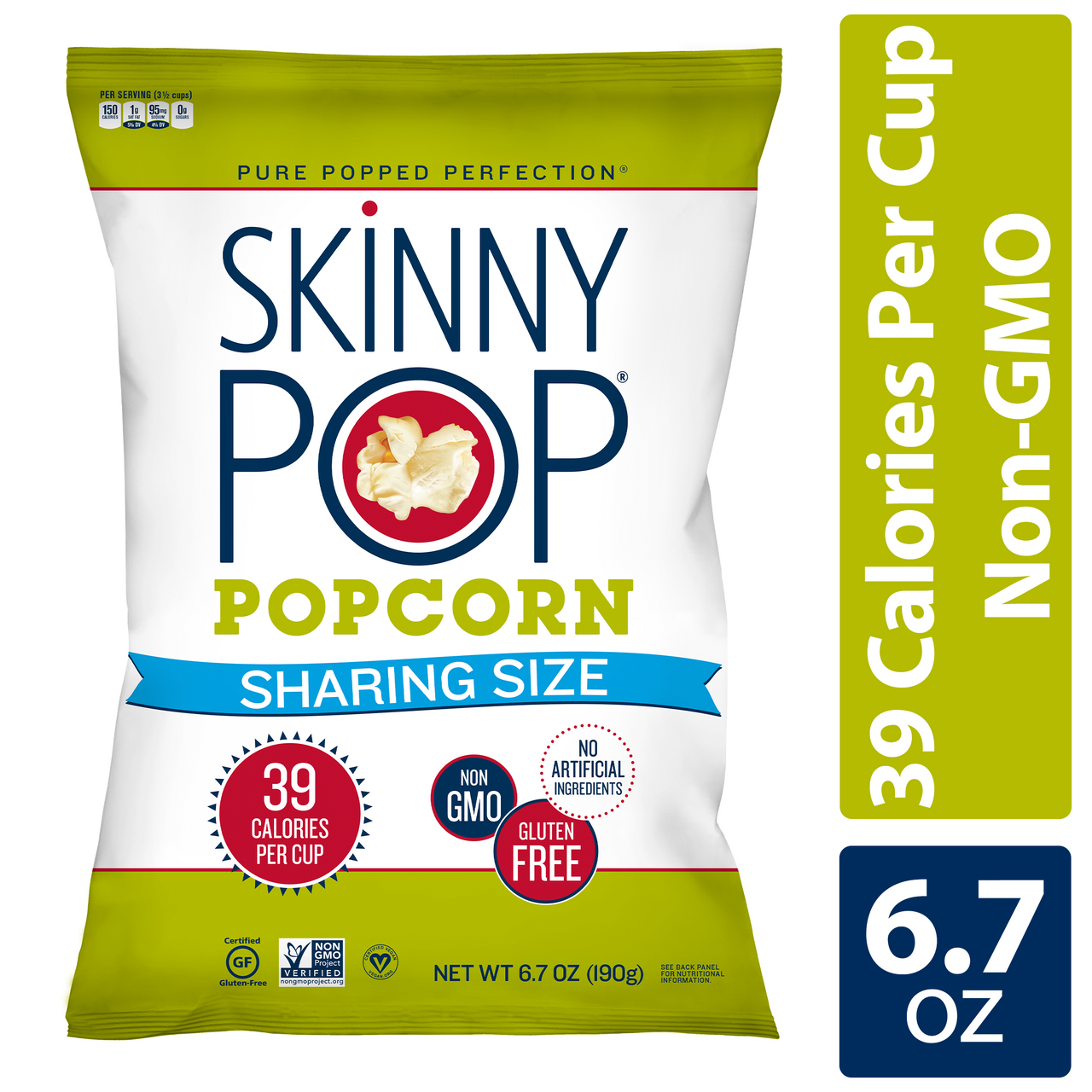 SKNYPOP ORIGINAL POPCORN ( 6 X 6.7 OZ )