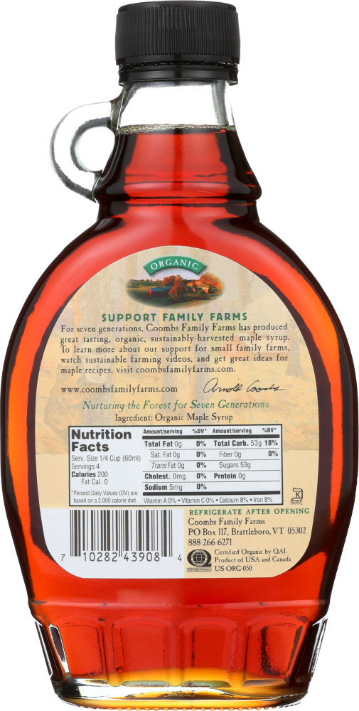 Coombs Family Farms Grade B Maple Syrup Glass (12x8 Oz) - Image 2