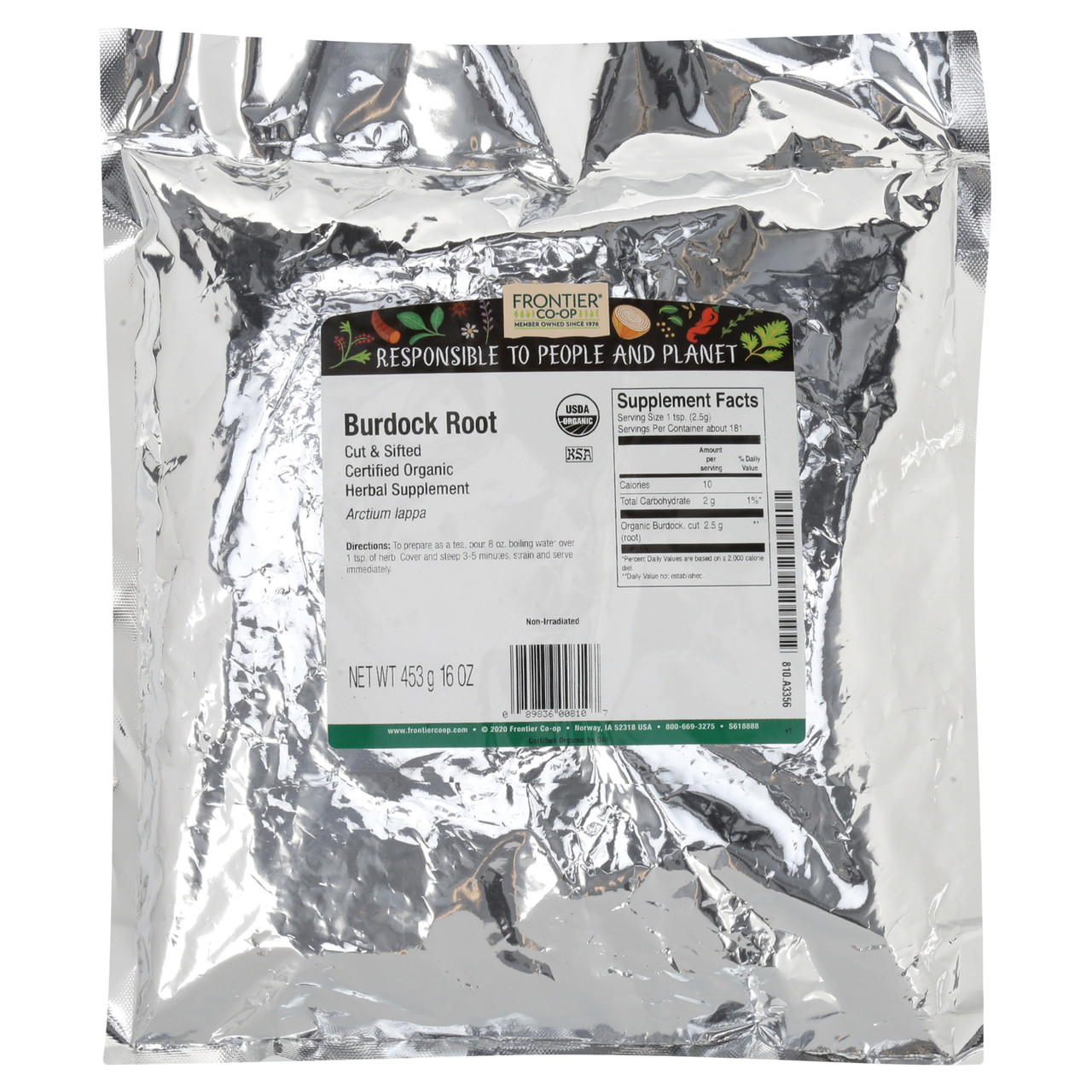 Frontier Herb Burdock Root C/S (1x1lb) - Image 5