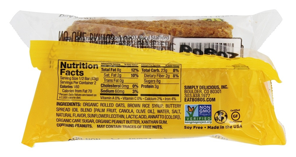 Bobo's Oat Bars All Natural Peanut Butter Oat Bar (12x3 Oz) - Image 2