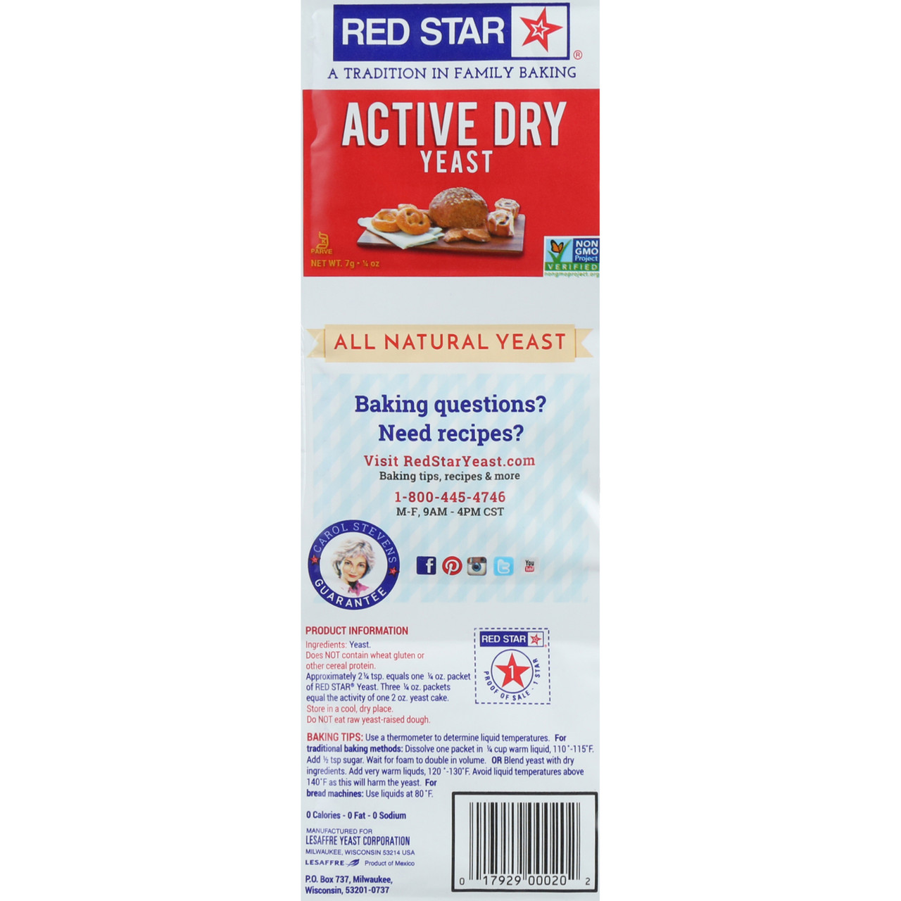 Red Star Baking Yeast Packet Display (18x.75 Oz) - Image 4