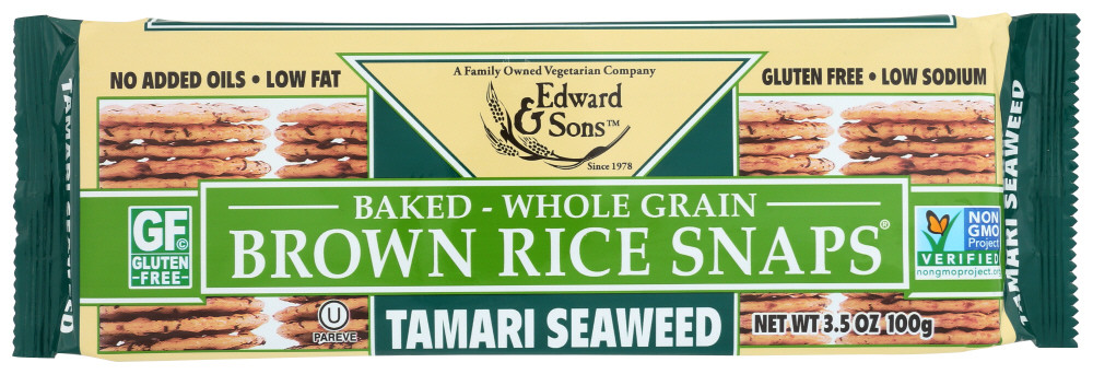 Edward & Sons Tamari Seaweed Fat Free Snaps (12x3.5 Oz)
