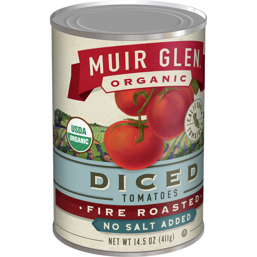 Muir Glen Diced Fire Roasted Tomato No Salt (12x14.5 Oz) - Image 2