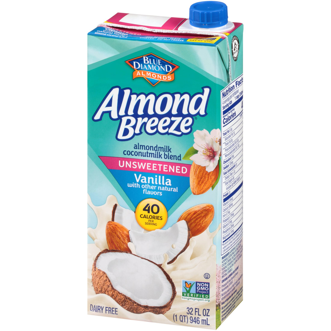 Blue Diamond Almond Coconut Unsweetened Van (12x32OZ ) - Image 3