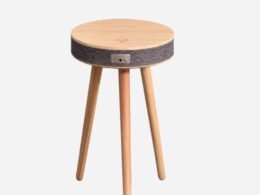 Bluetooth Speaker Small Coffee Table with Wireless Charging | Modern Creative Round Table