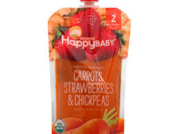 Happy Baby Stage 2 Clearly Crafted Carrots, Strawberries and Chickpeas (16x4 OZ)