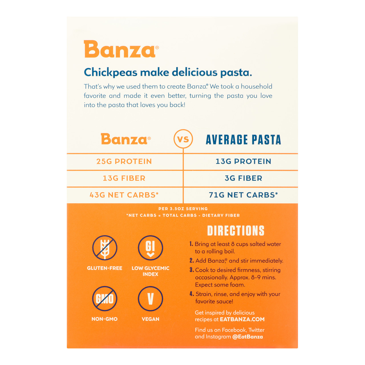 BANZA CHKPEA PSTA ELBOWS ( 6 X 8 OZ ) - Image 7