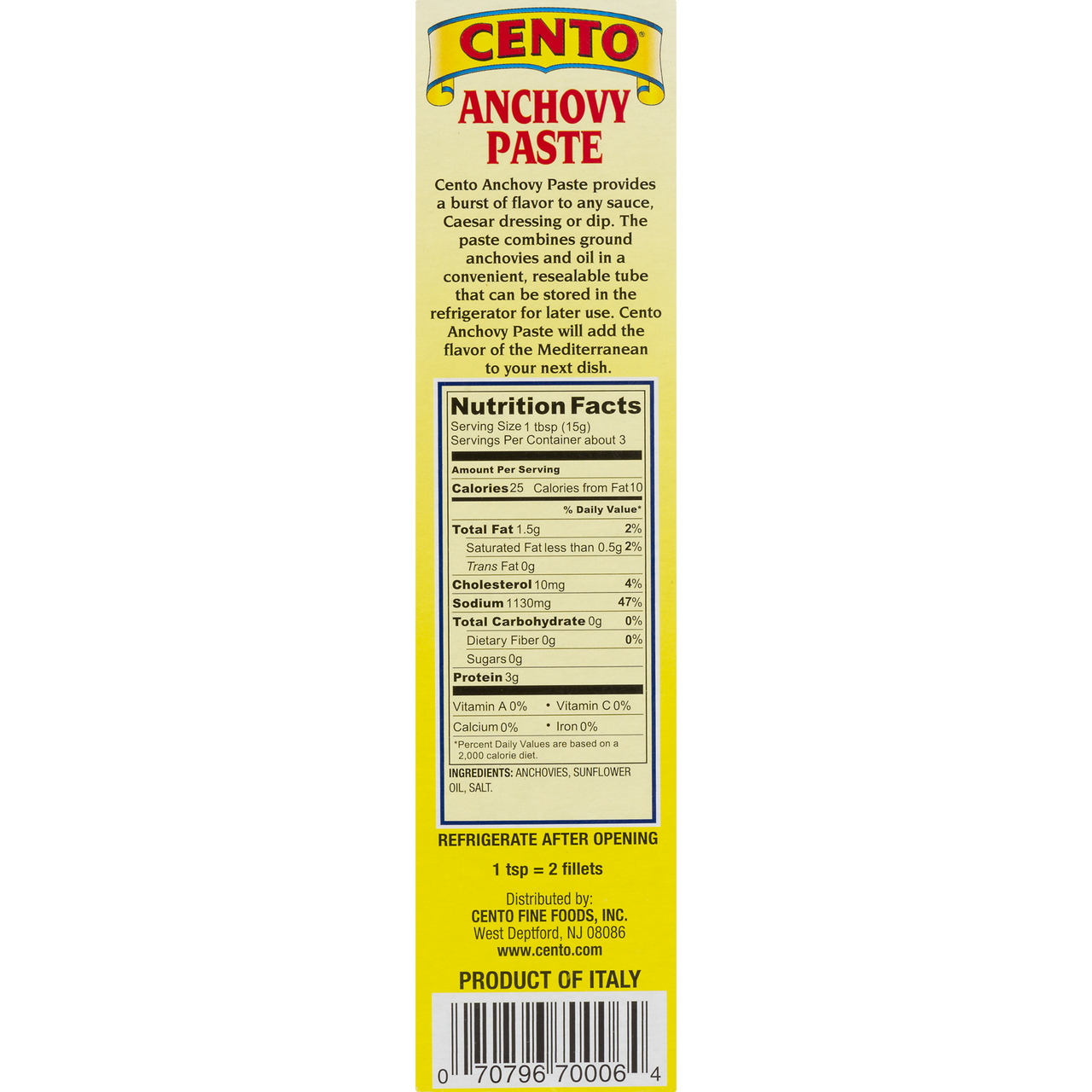 Cento Anchovy Paste (12x2.12 OZ) - Image 5