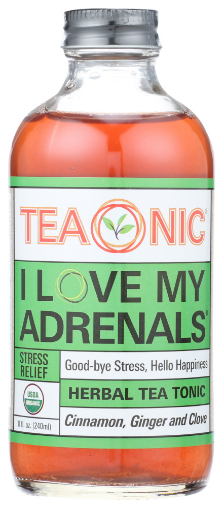 Teaonic Organic Herbal Tea I Love My Adrenals 8 oz (Pack of 6 Bottles)