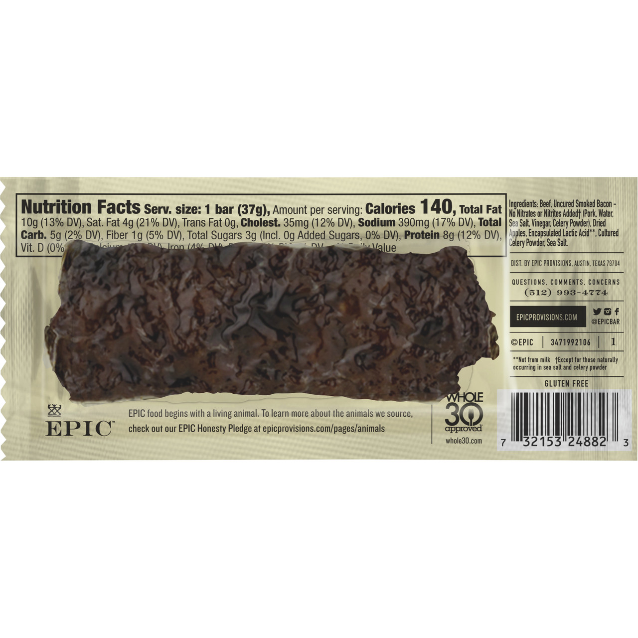EPIC BEEF BACON APL BAR ( 12 X 1.3 OZ ) - Image 4
