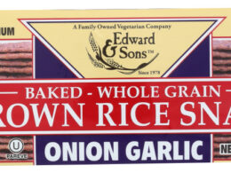 Edward & Sons Onion Garlic Fat Free Snaps (12x3.5 Oz)