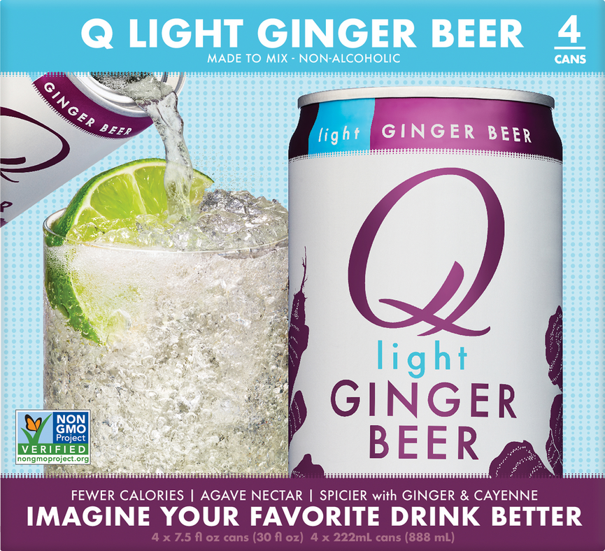 QDR LIGHT GINGER BEER ( 6 X 7.5 OZ )
