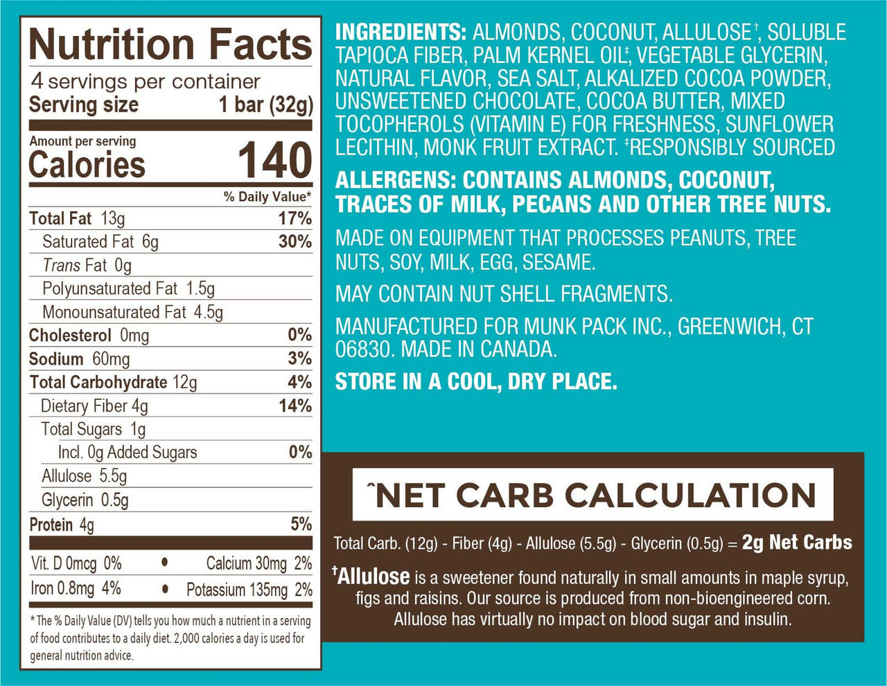 MUNK CNUT COCOA CHP BAR ( 6 X 4 OZ ) - Image 2