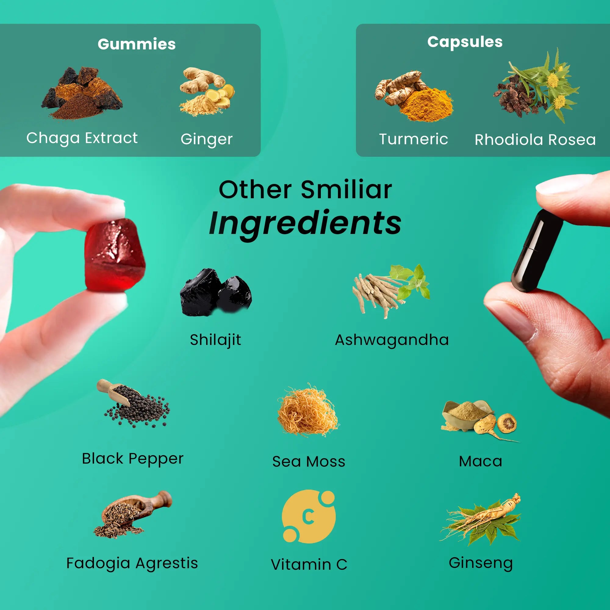 BeepWell Shilajit Capsules 16,000MG – High Strength Daily Blend with Ashwagandha, Sea Moss, Maca & Fulvic Acid – 60 Vegan Capsules for Vitality & Balance - Image 2