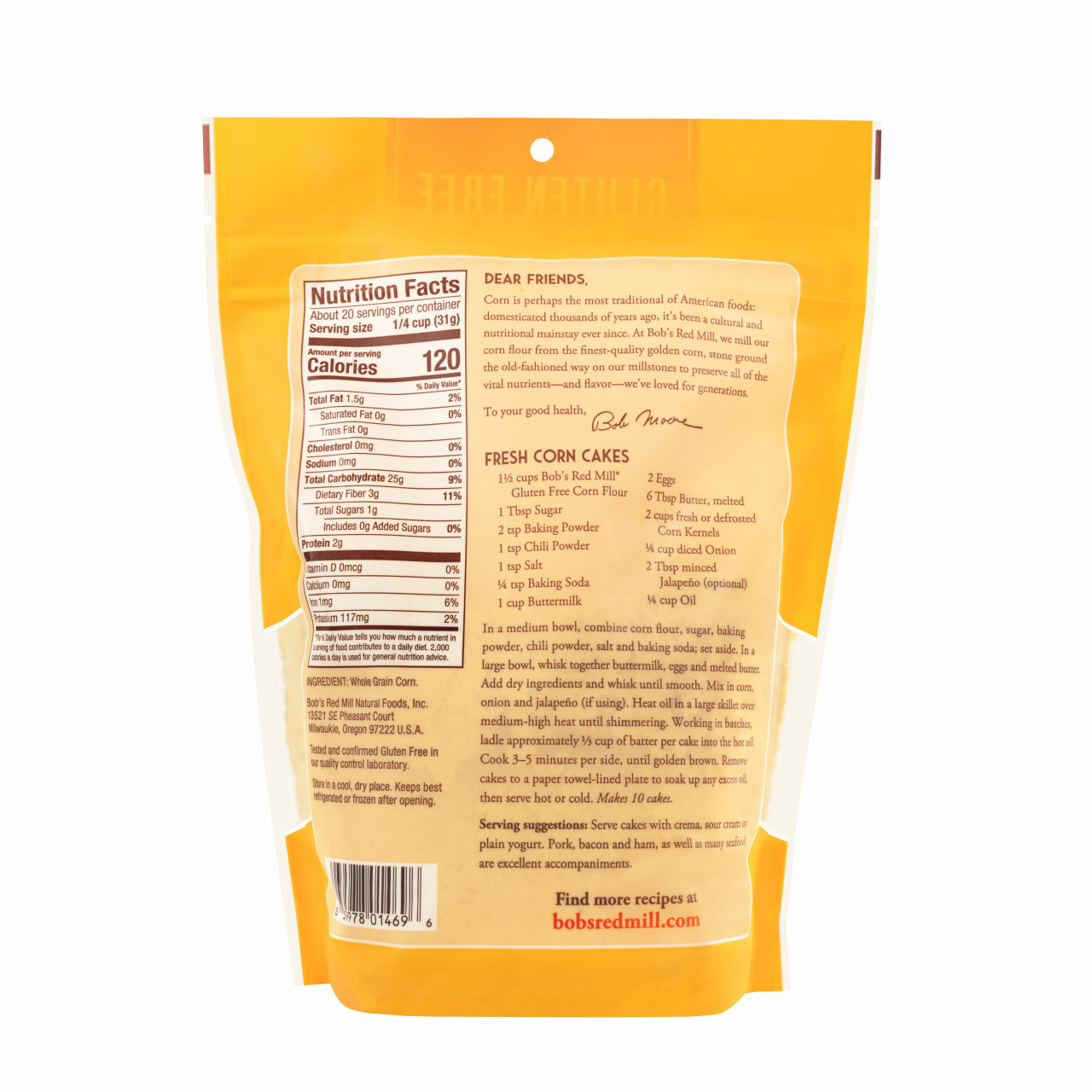 BOBS FLOUR CORN GF ( 4 X 22 OZ ) - Image 2