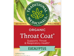 Traditional Medicinals Organic Eucalyptus Throat Coat 16 Tea Bags (Pack of 6 Boxes)