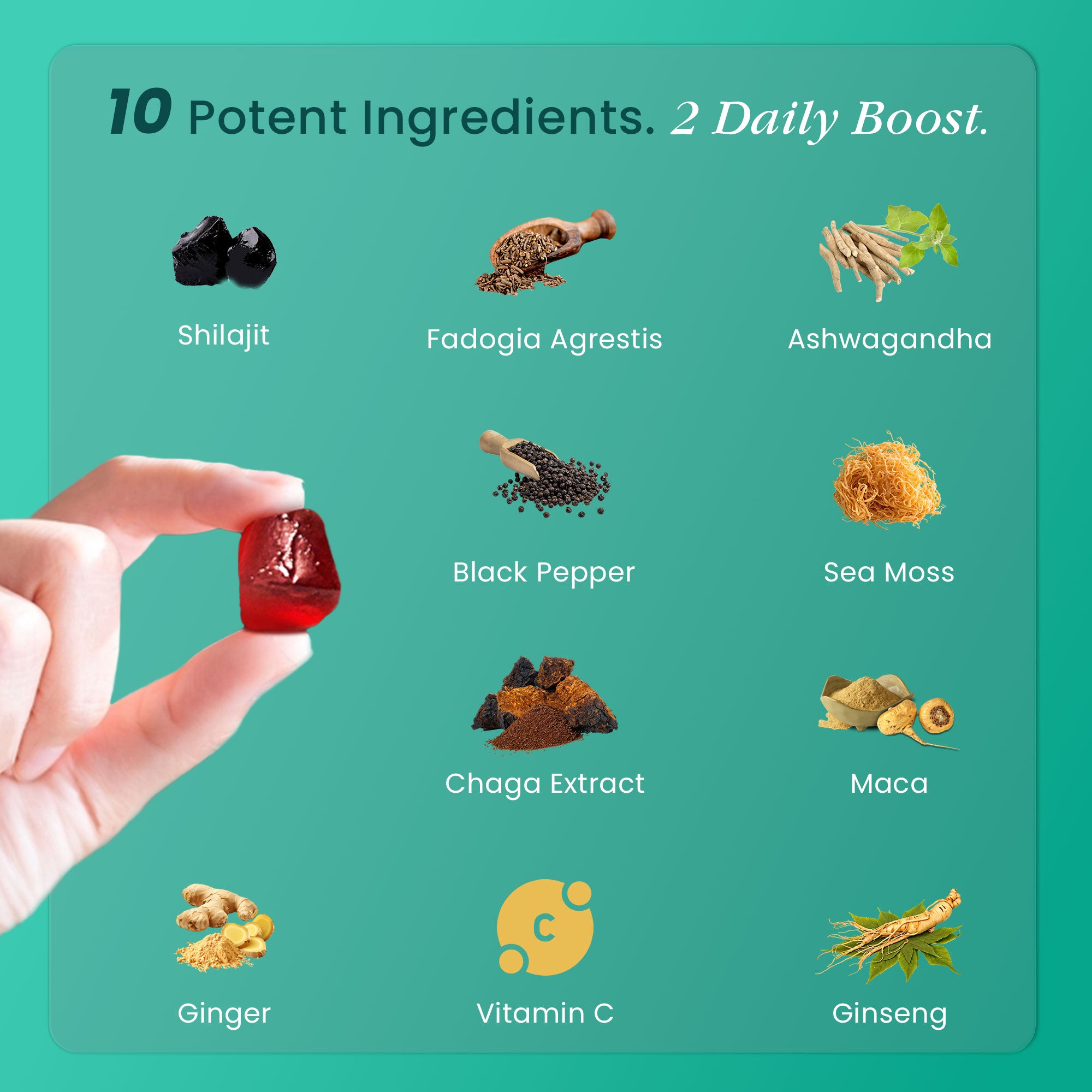 BeepWell Shilajit Combo – Resin (80 Servings) + Gummies with Ashwagandha (60 Ct) – Vegan, No Added Sugar - Image 3