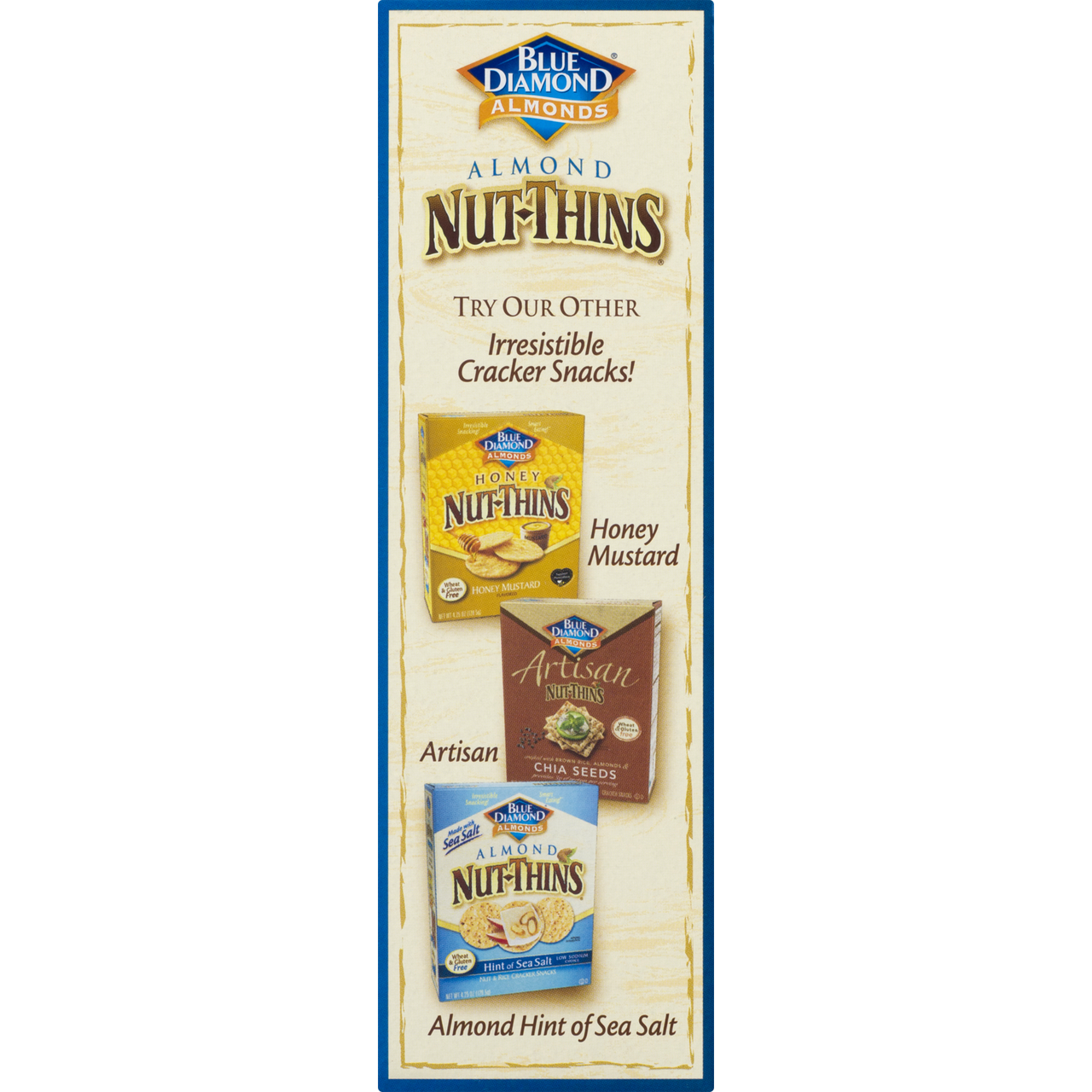 Blue Diamond Almond Nut Thin Crackers (12x4.25 Oz) - Image 2