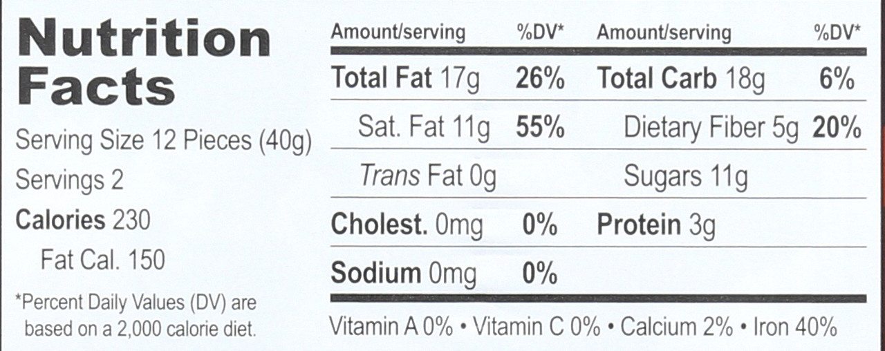 OG2 EE VERY DK CHOC BAR ( 12 X 2.8 OZ ) - Image 2